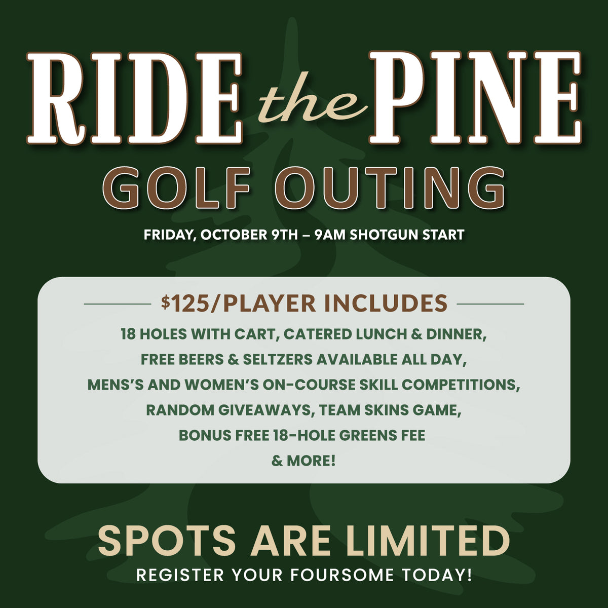 Ride the Pine Annual Golf Outing