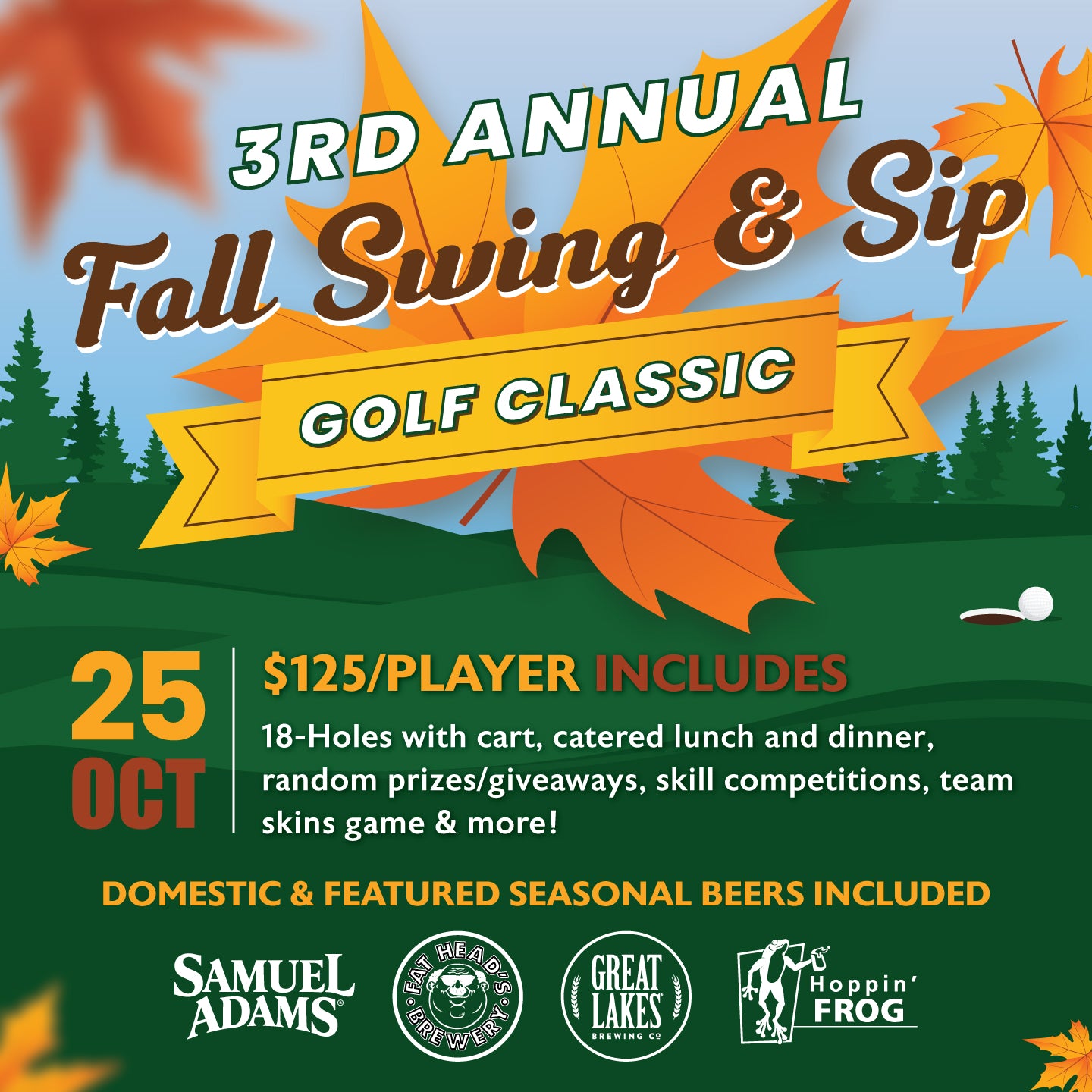 The 3rd Annual Fall Swing & Sip Golf Classic